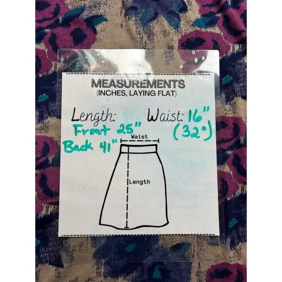 Threads‎ 4 Thought Organic Cotton Y2K High-Low Skirt Sz L Painterly Floral Print - Picture 6 of 6